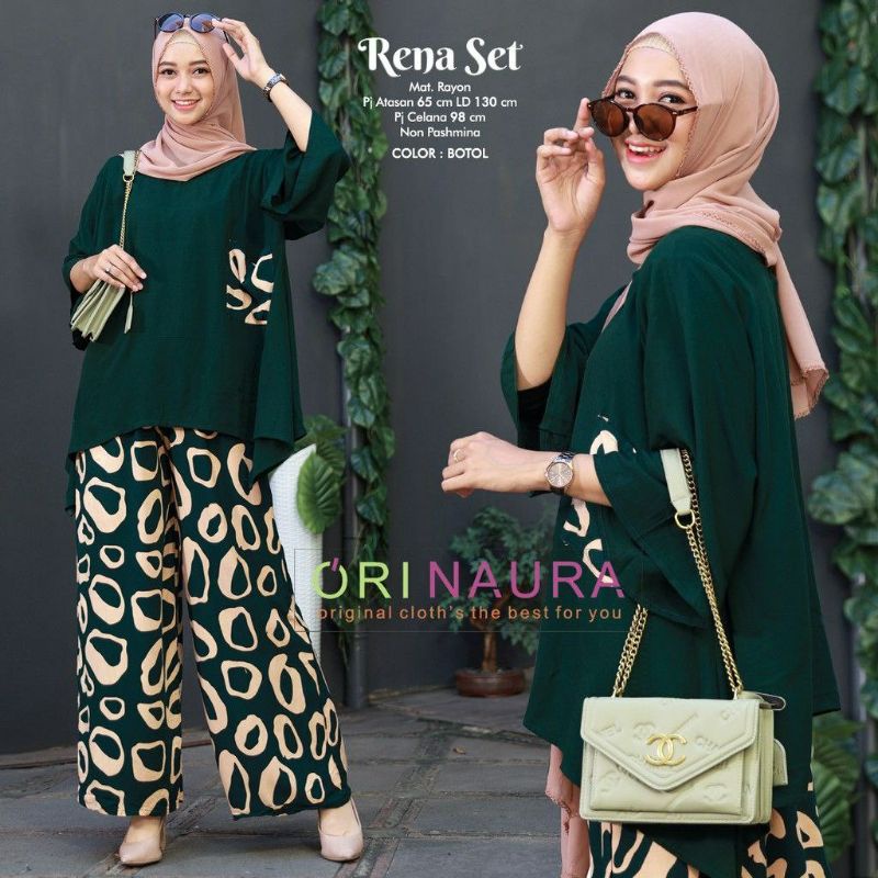 Daster Setelan Jumbo | One Set Tie Dye Waka Motif Batu Bolong Ori Naura Rena Set Wanita Dewasa Jumbo