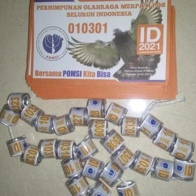BestSeller -009  TERBARU CINCIN POMSI / RING ID / GELANG MERPATI POS TAHUN 2021 SUDAH