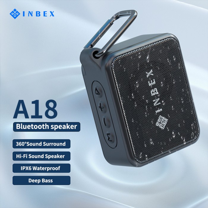 Inbex A18 Speaker Bluetooth Super Bass Hifi Portable Ipx6 Waterproof