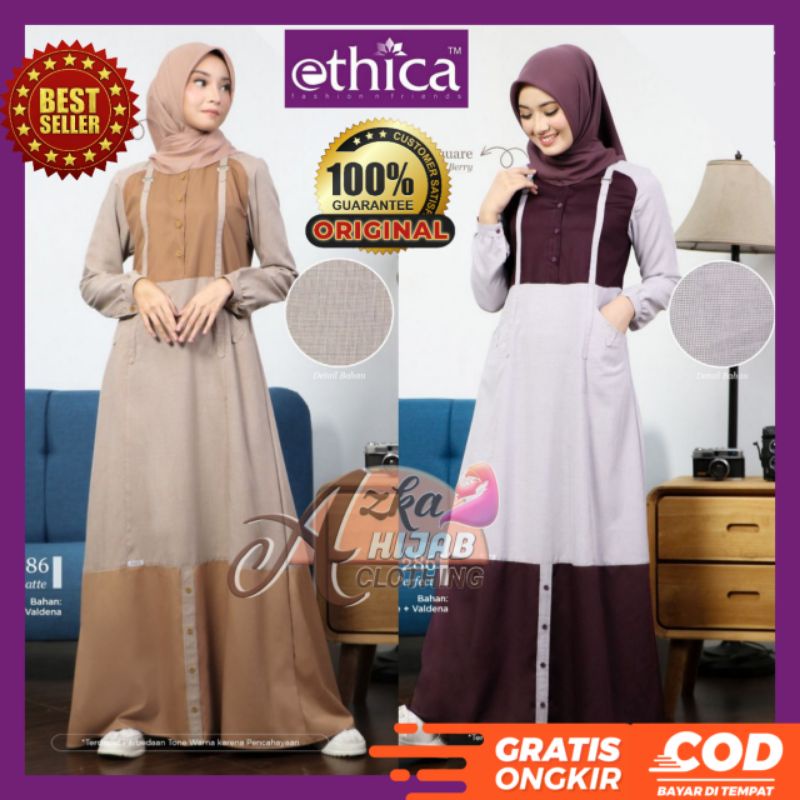 BAJU GAMIS TERBARU 2022 / GAMIS ETHICA AYUMI 286 / GAMIS SIMPLE ELEGAN / GAMIS MODERN / DRESS CANTIK