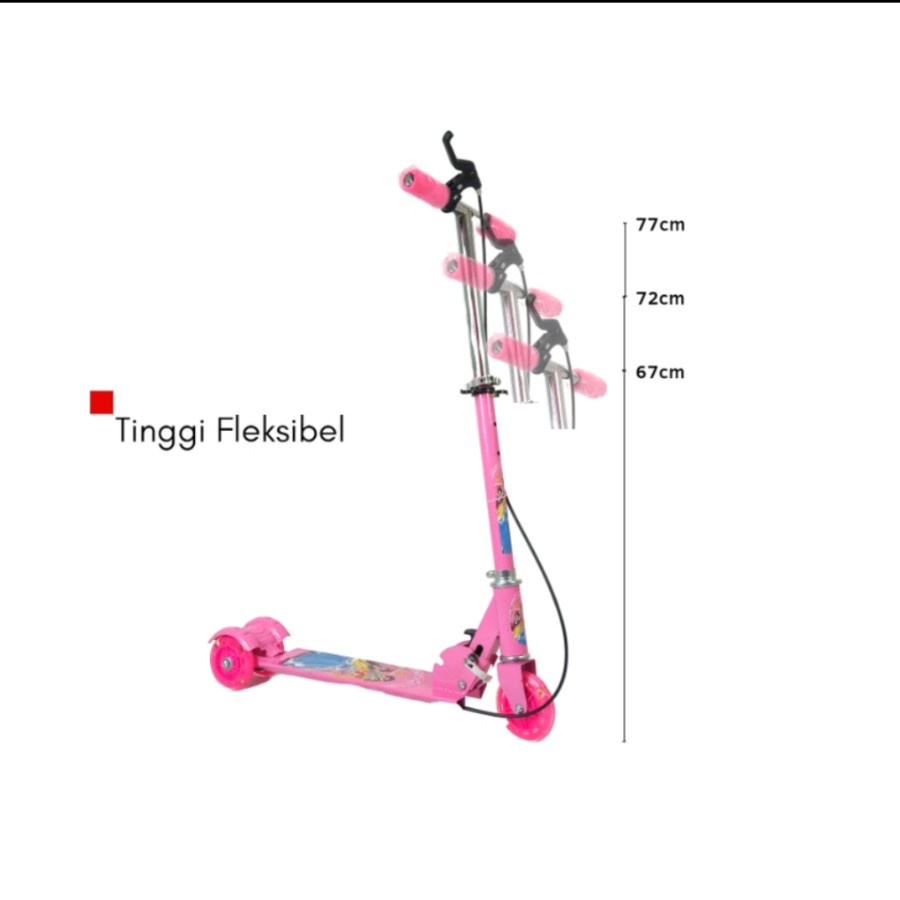 SCOOTER OTOPED RODA 3 ANAK SKUTER+BELL+REM TANGAN RANGKA BESI ORIGINAL