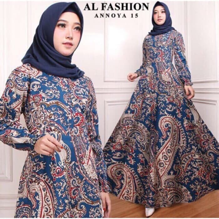 MY MAXI ANAYA (15) BATIK BAJU MUSLIM WANITA GAMIS MODEL KEKINIAN TERBARU