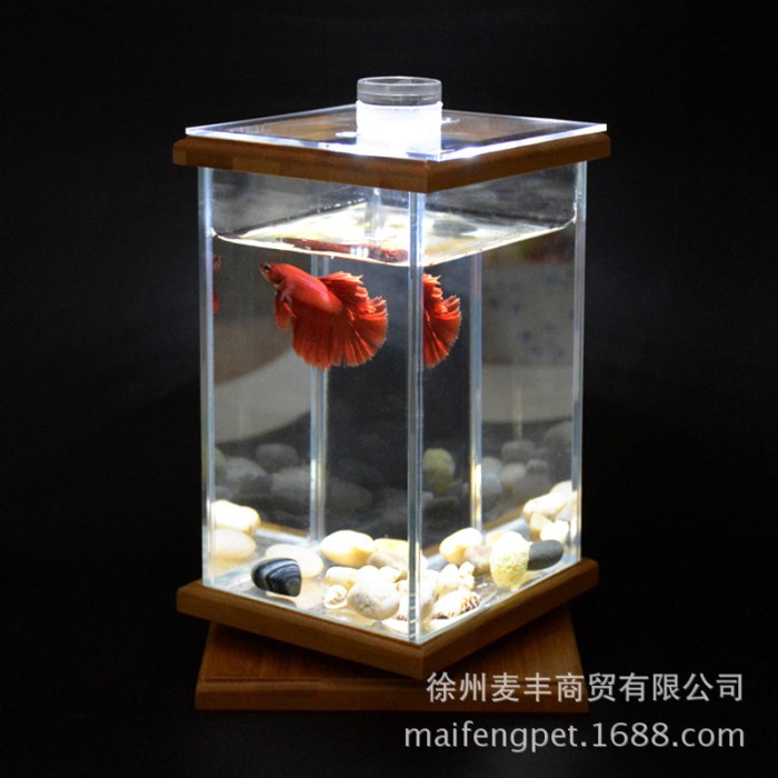 Desktop Aquarium Kaca Ikan Cupang Mini / Akuarium Mini Import 5