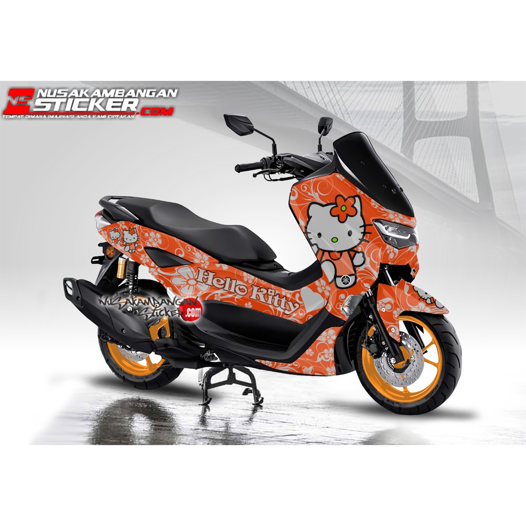 Decal Stiker NMAX Hello Kitty Orange