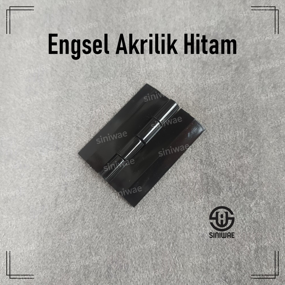 Engsel Akrilik Warna Hitam Solid 2.5cm 3cm 4cm 7cm Transparan Engsel Acrylic Hinge 2 3 4  cm