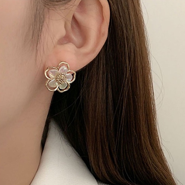 Anting Mutiara Bahan Metal Gaya Korea Untuk Wanita