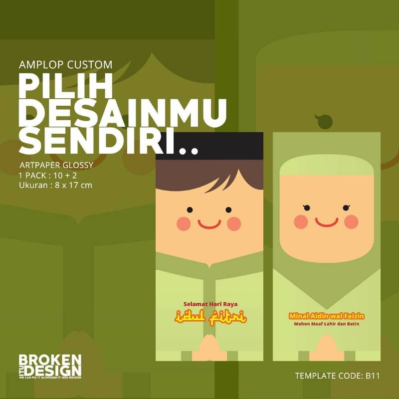 

Amplop Custom Lebaran/ Angpau Lebaran Seri B011
