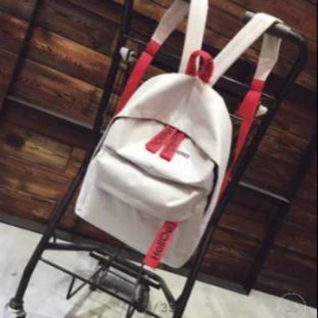 Tas Ransel Putih Backpack Import Tas Sekolah Murah Kado Tas Putih Murah Ransel Putih Murah