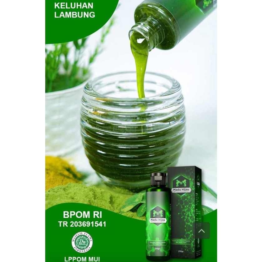 

MADU HIJAU Original Logo M Atasi Sakit Maag Asam Lambung Gerd Mual Kembung 200gr