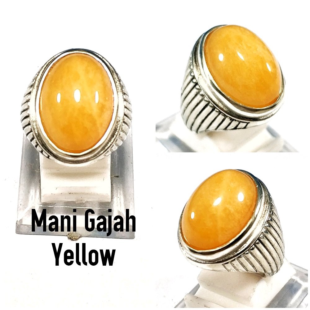 CINCIN BATU AKIK NATURAL YELLOW MANII GAJAH