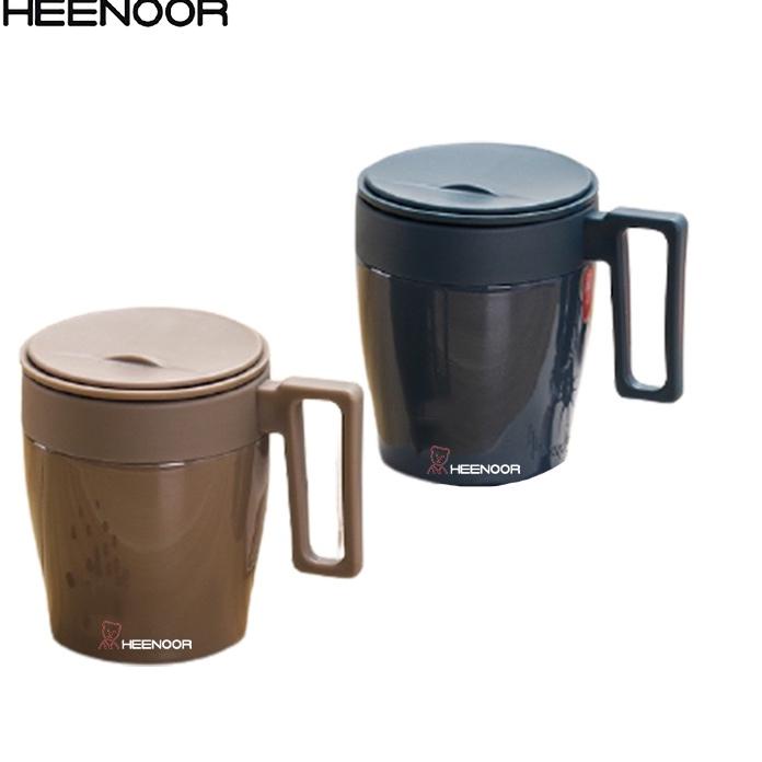 HeeNoor Cangkir Mug Air Minum Air Stainless Steel Tahan Panas/Dingin termos kopi 330ML SUS 304 HN-60