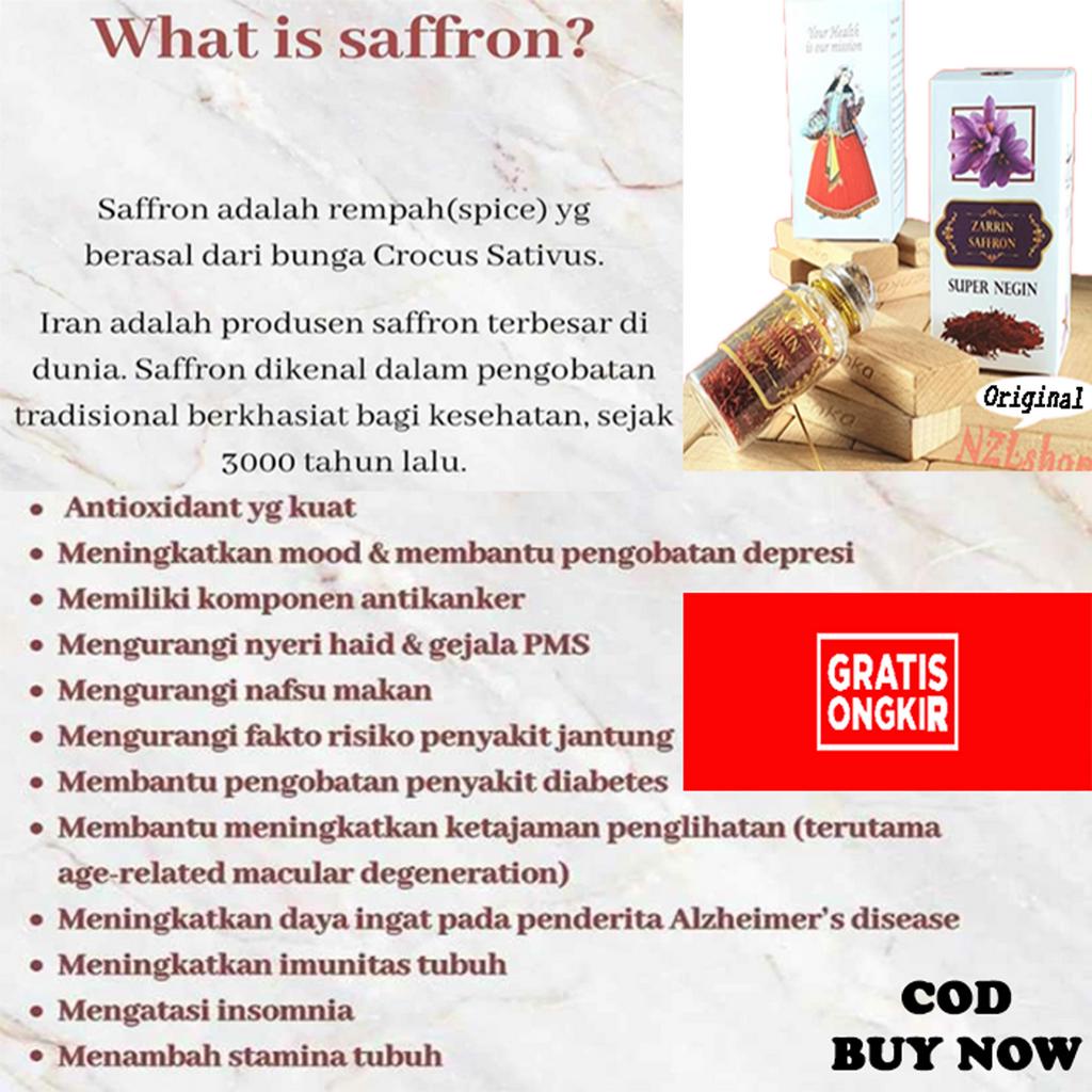 

SAFFRON IRAN ORIGINAL 1 GRAM PREMIUM SUPER NEGIN ( GRADE TERTINGGI ) "TIDAK ASLI UANG KEMBALI