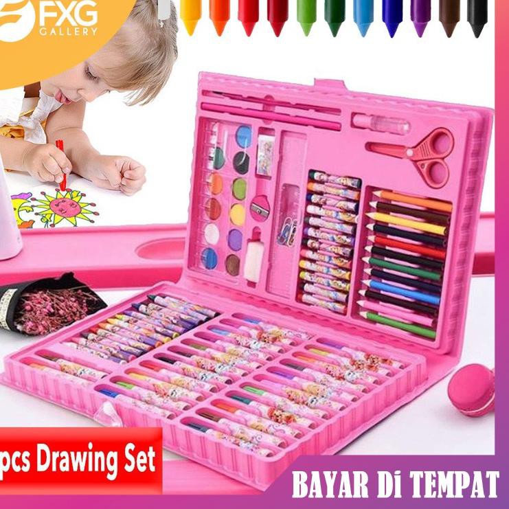 

ESZ FXG - Set Alat Tulis 86 Paket Lengkap Pensil Warna/Alat Menggambar 1 set isi 86 ATK03 COD ➮ (Rea