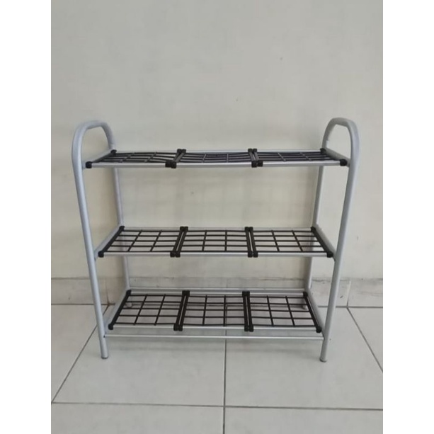 Rak Sepatu Aluminium 3 Susun