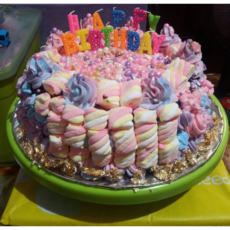 

Birthday cake marshmellow size 22, brownies panggang/kukus