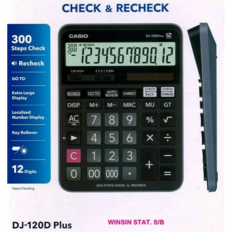 

KALKULATOR CASIO DJ 120D PLUS 12DIGIT CHECK CORRECT