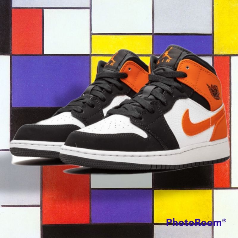 SEPATU NIKE AIR JORDAN 1 MID SHATTERED BACKBOARD ORANGE