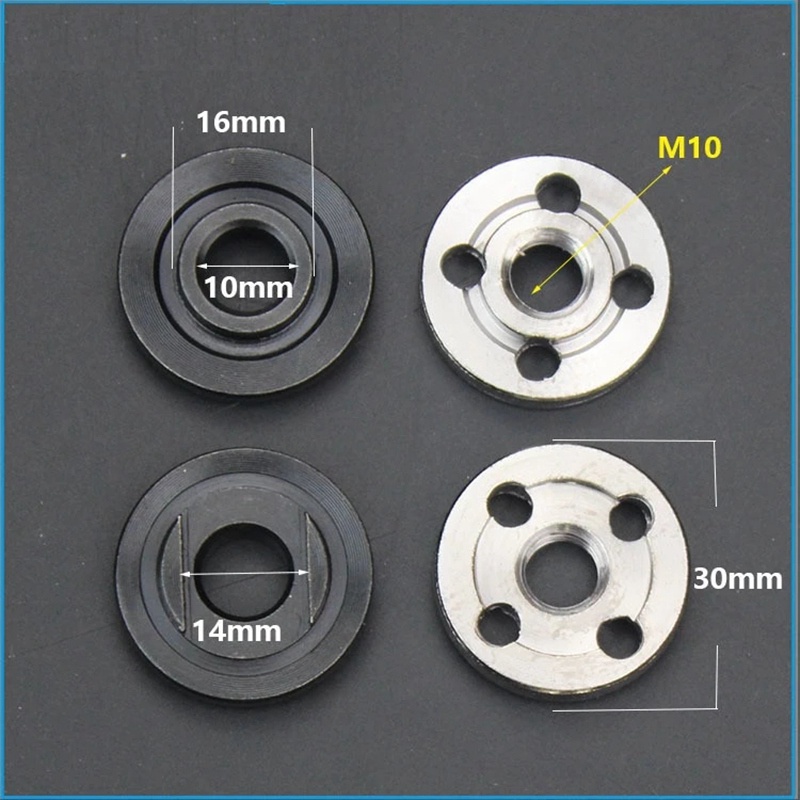 6Pcs Lock Nuts Flange for Makita 9523 Nut Inner Outer Kit Angle Grinder Tool 2 Specifications-Toothless, Toothed