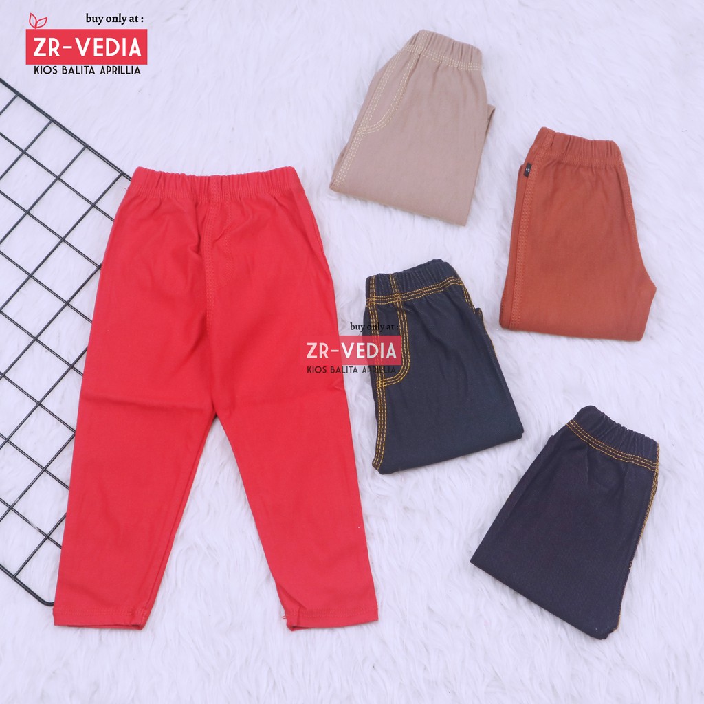 LEGGING JEANS uk. 3-4 th / Leging Anak Perempuan Balita Celana Panjang Laki Polos Murah Pants Grosir