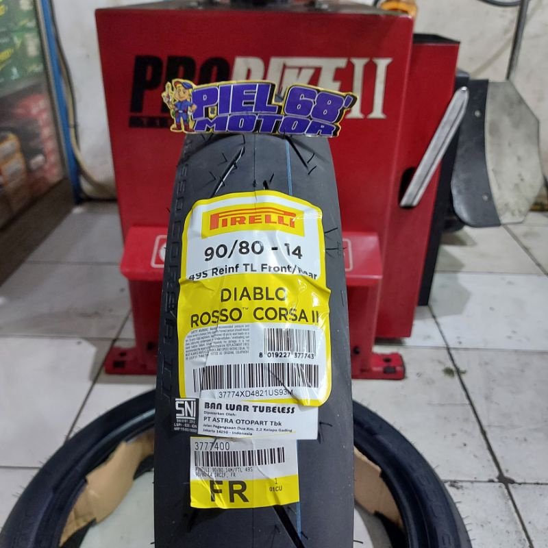 Ban Pirelli DIABLO ROSSO CORSA 2 90 80 Ring 14 Front Rear