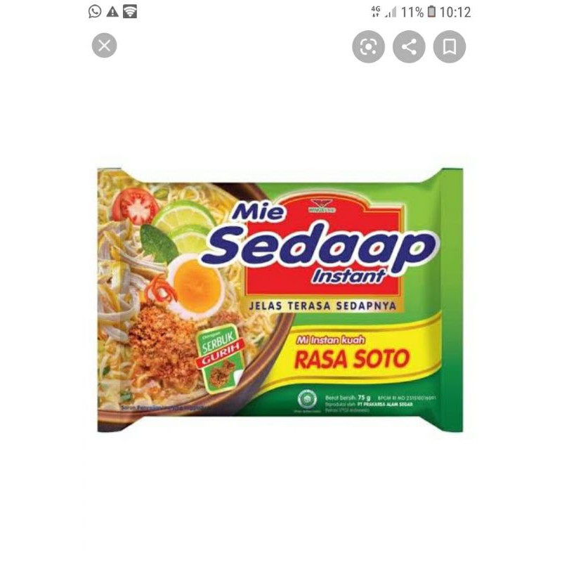 

MIE SEDAP rasa soto isi 5