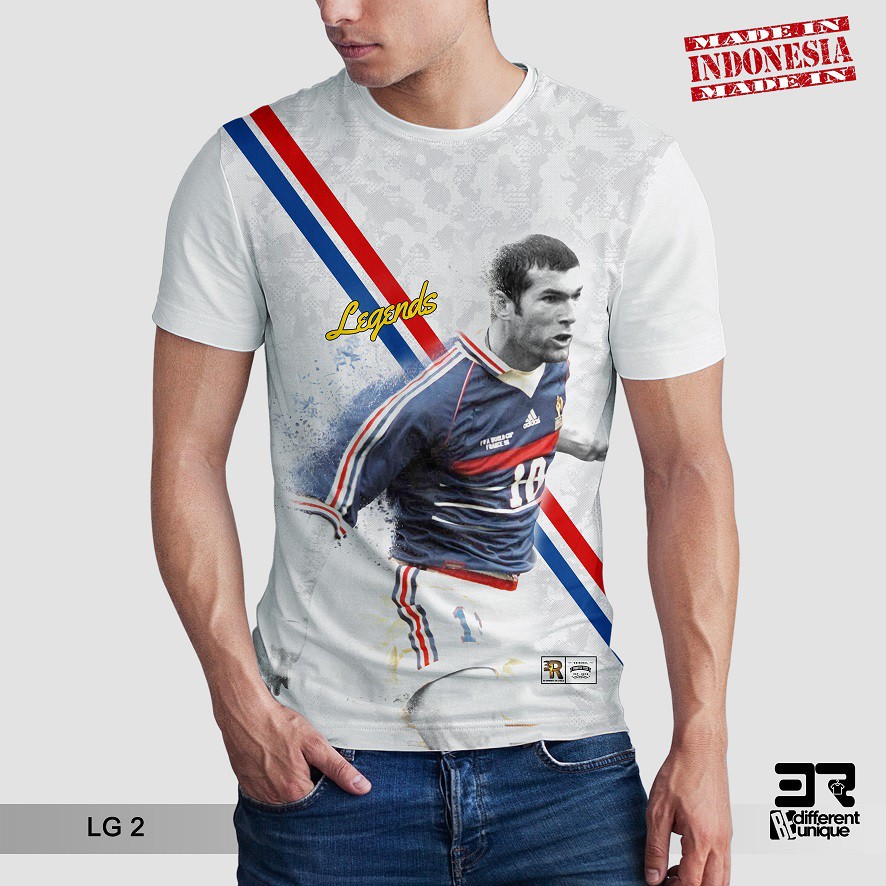 Kaos Print Legend Zinedine Zidane 2