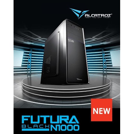 CASING PC ALCATROZ FUTURA BLACK N1000 + PSU