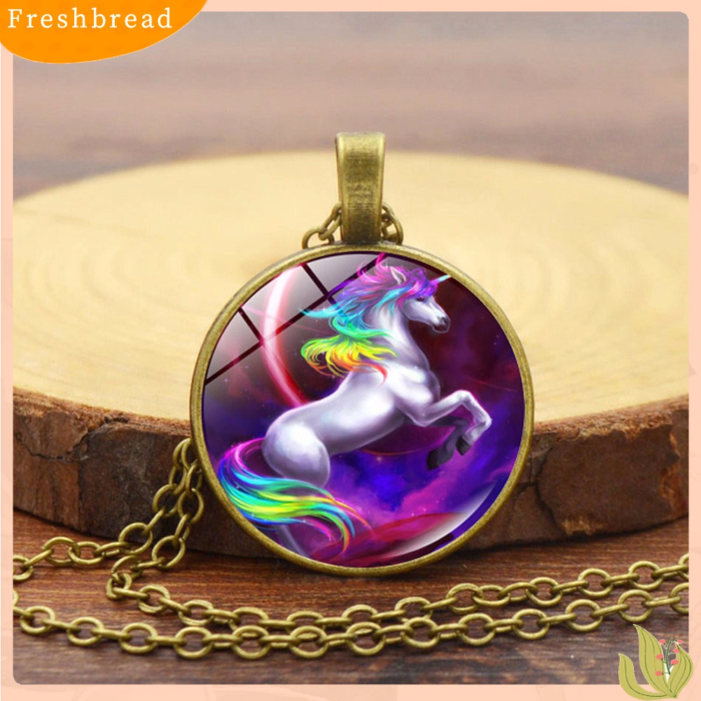 [TERLARIS]Fashion Colorful Unicorn Pendant Necklace Men Women Jewelry Cocktail Party