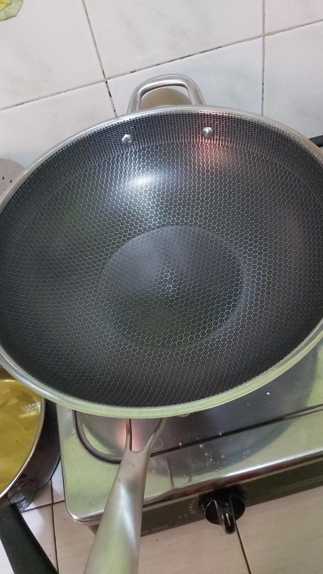 Wajan Wok Penggorengan Frying Pan Anti Lengket Stainless Steel