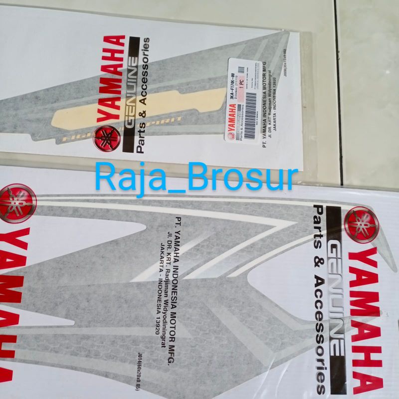 Striping/Lis Body/Stiker Yamaha RX King New Silver Hitam 2004 ORI Asli Yamaha Genuine Parts and Acce