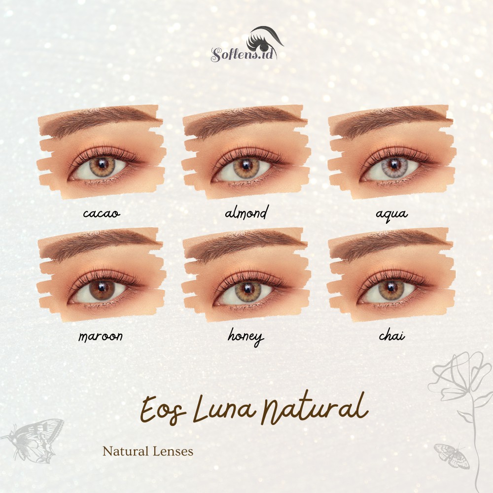 EOS Luna Natural - Soflens Cacao Almond Chai Aqua Honey Maroon