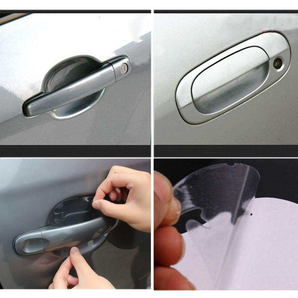 8pcs Handle Pintu Mobil Auto Universal Transparan Cover Pelindung Film