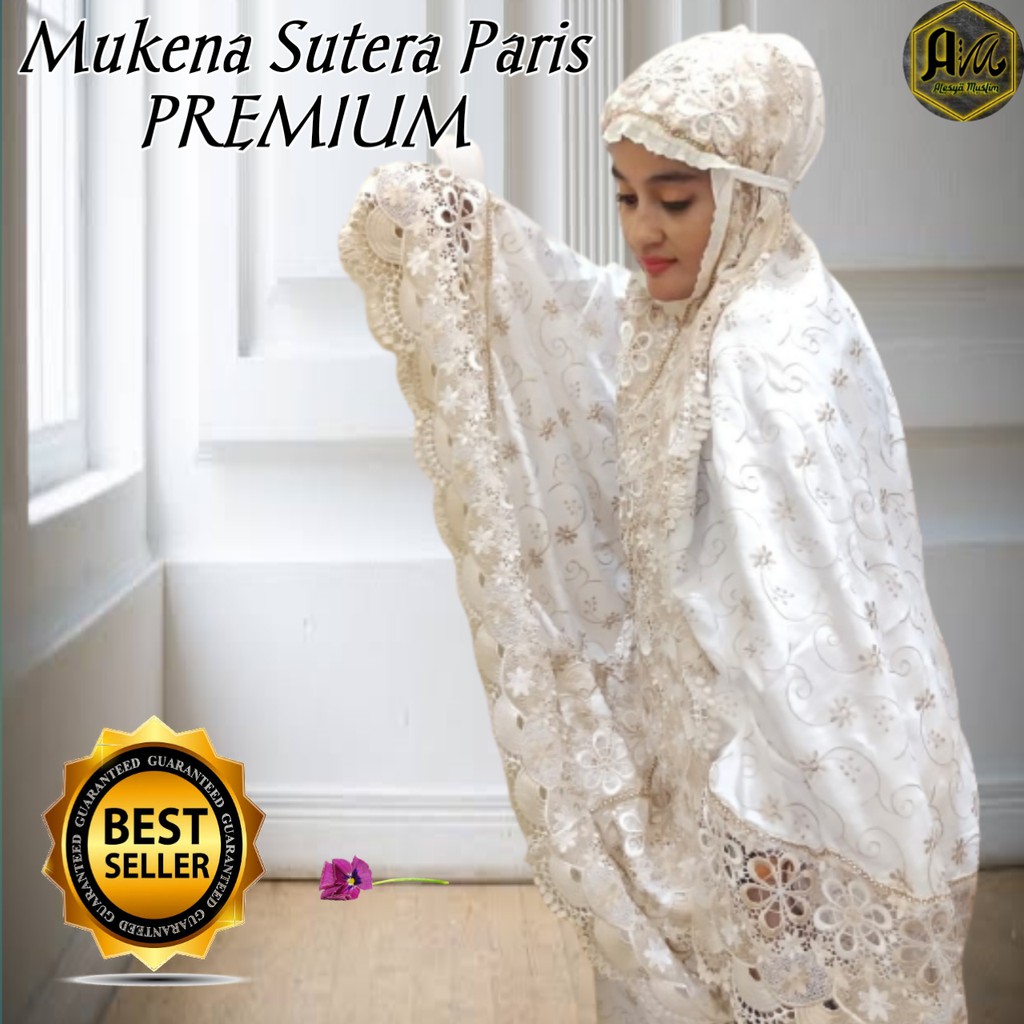 Mukena Sutera Paris Premium Renda Oriental/Best Seller/Harga Grosir/Bisa Bayar di Tempat