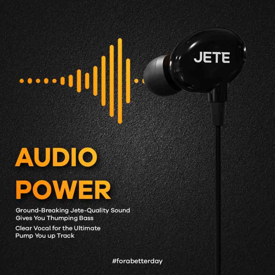 JETE Headset Bass I Earphone I Handsfree JETE HA5 - Garansi Resmi 2 Tahun