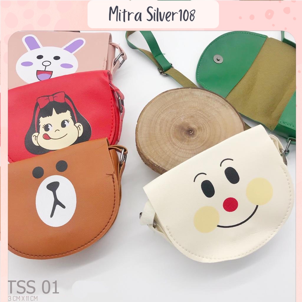 [MS] TSS 01 - Tas Setengah Bulat Motif Karakter Lucu Tas Wanita Anak