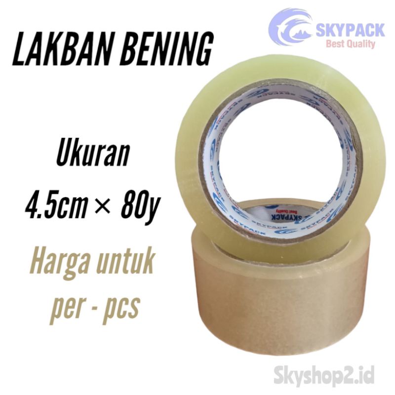 

「Skylo」Lakban Bening 4.5cm x 80y/Solasi SKYPACK Coklat 2 Inch/80Yard