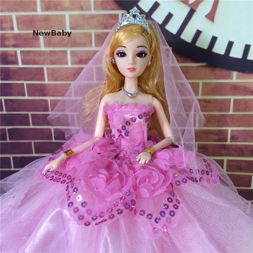 Dress Pesta Pernikahan Handmade Hias Sequin Untuk Aksesoris Boneka Barbie