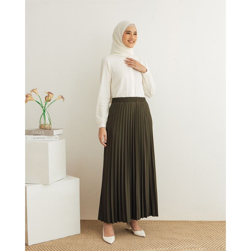 ROK PLISKET PREMIUM/ROK PANJANG WANITA - BAHAN PREMIUM