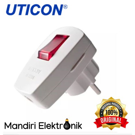 Steker + Saklar Uticon / Steker Lampu Uticon S-228N