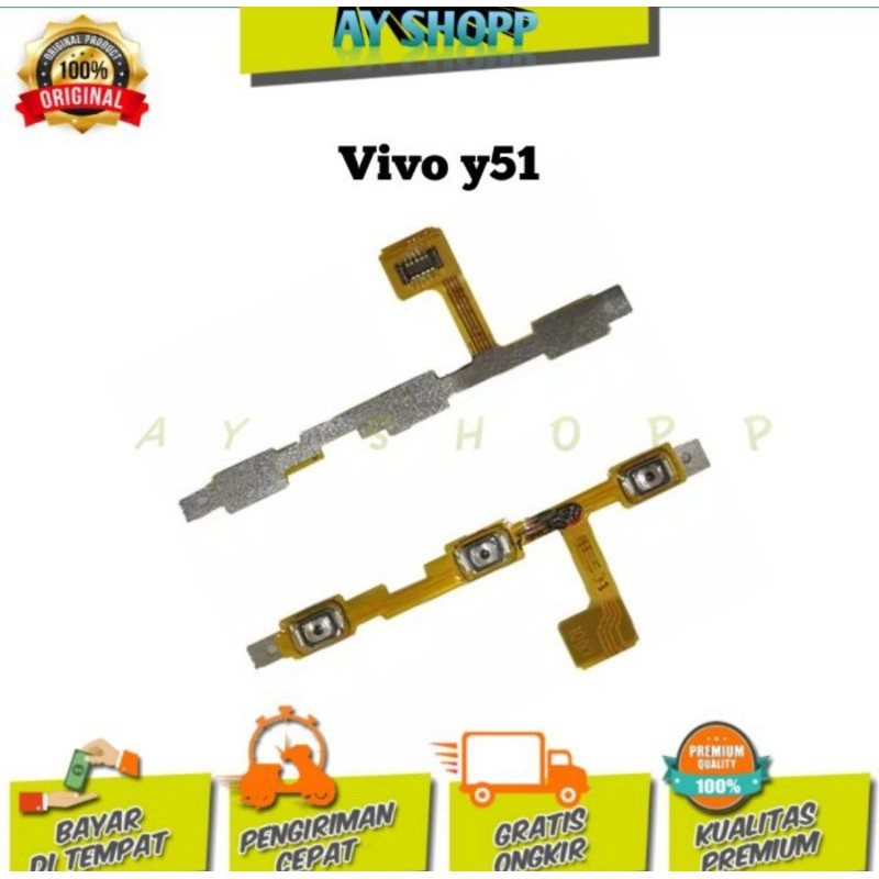 flexible on of volume vivo y51 original