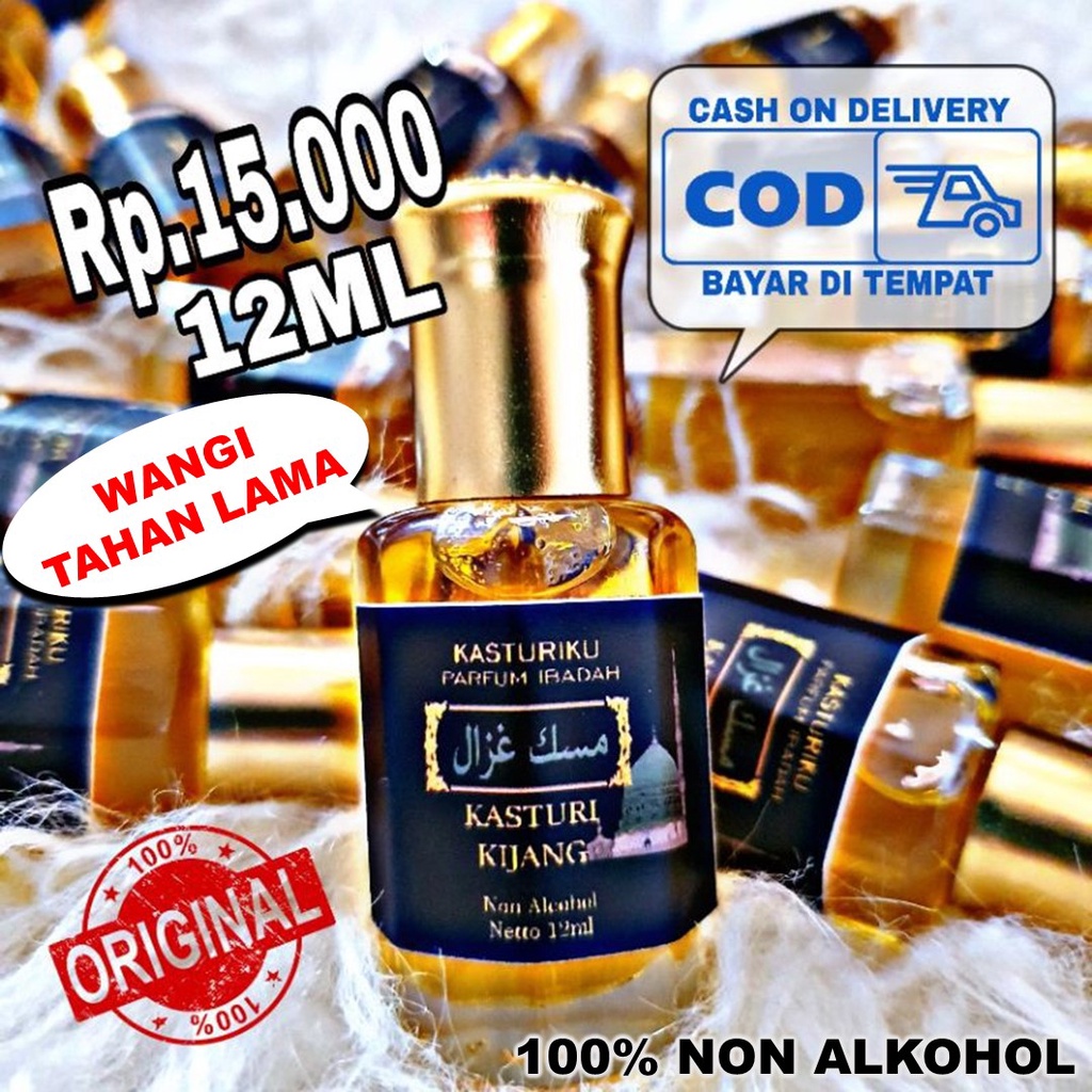 Parfum Non Alkohol Parfum Tahan Lama Parfum Non Alkohol Pria Parfum Kasturi Kijang Original 12 ml