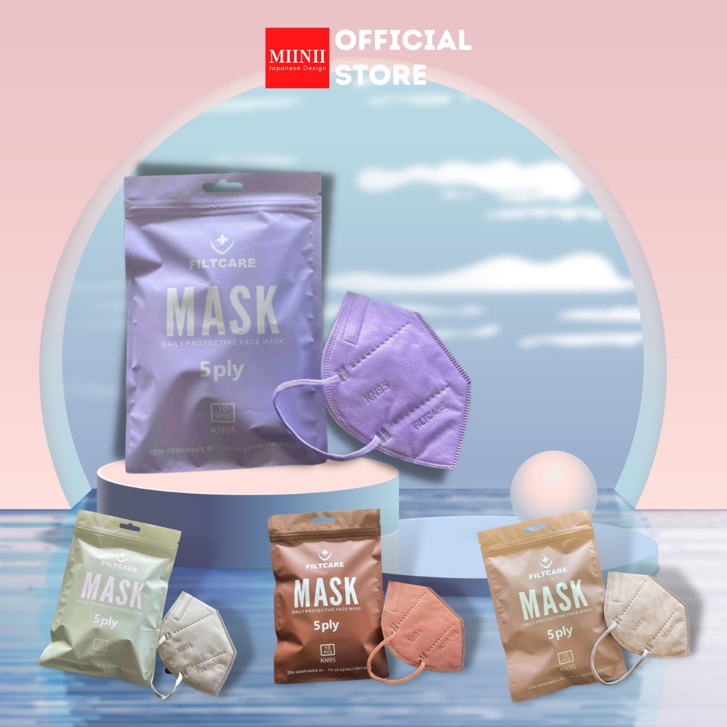 MIINII Masker KN-95 Kemaskes RI 5 PLY ISI 10PCS