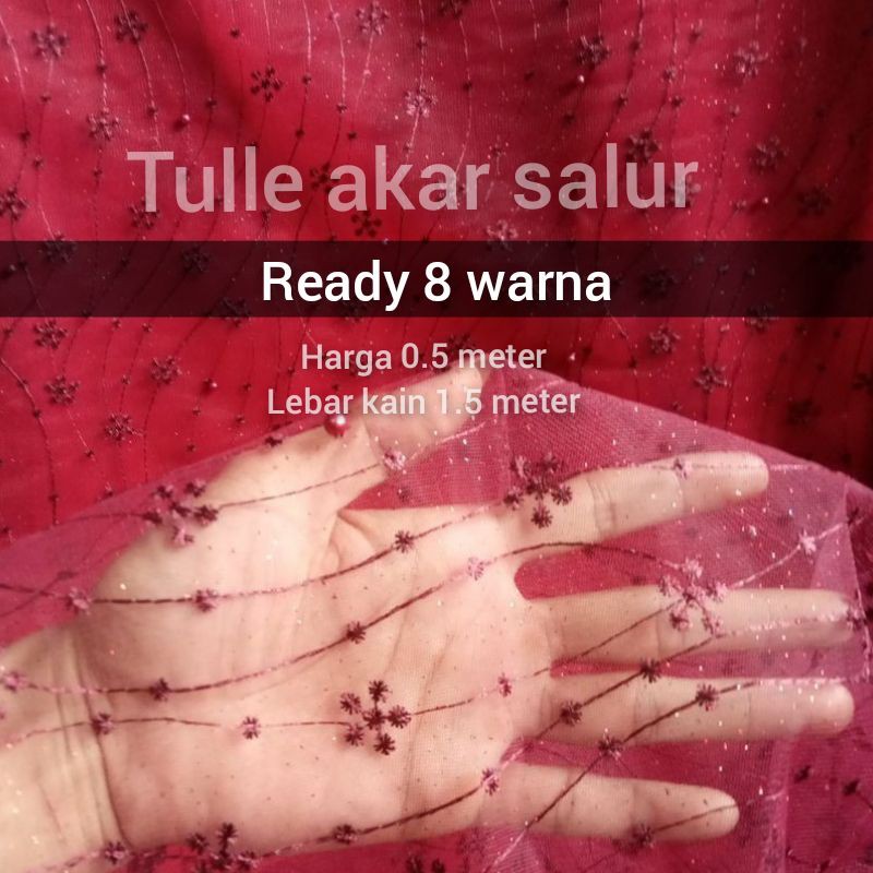 Kain Kebaya Brokat Tile Motif Akar Salur