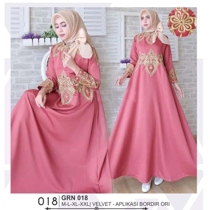 PREMIUM BAJU GAMIS WANITA MUSLIM MERK GIARDINO