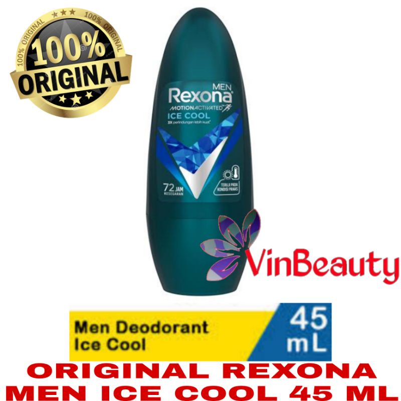 REXONA MEN ICE COOL 45 ML / DEODORANT ROLL ON REXONA MEN ICE COOL 45ML