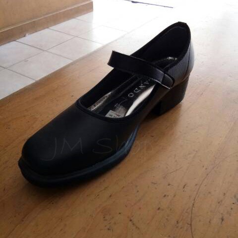 SEPATU PANTOFEL WANITA VILANDO | Pansus | Sekolah | Paskibra | PDH Hitam 100% ORI