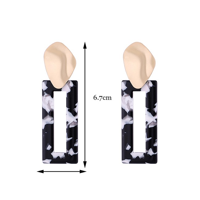 LRC Anting Tusuk Fashion Lotus Leaf Geometric Earrings Y6132X