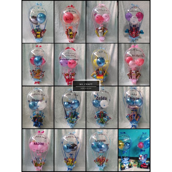 buket balon udara snack/boneka