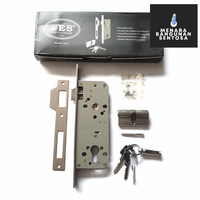 Kunci Pintu - Body Pintu Ses 2030 40Mm Putih / Kunci Pintu
