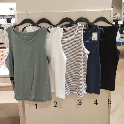 READY Kaos Tanpa Lengan Hnm H&M tshirt Man Pria (Jastip)